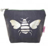 Cosmetic Purse - Charcoal with Bee - Love Roobarb