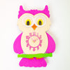 Clock - Pink Owl