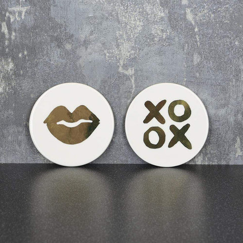 Coasters - Lips & XOX - Love Roobarb